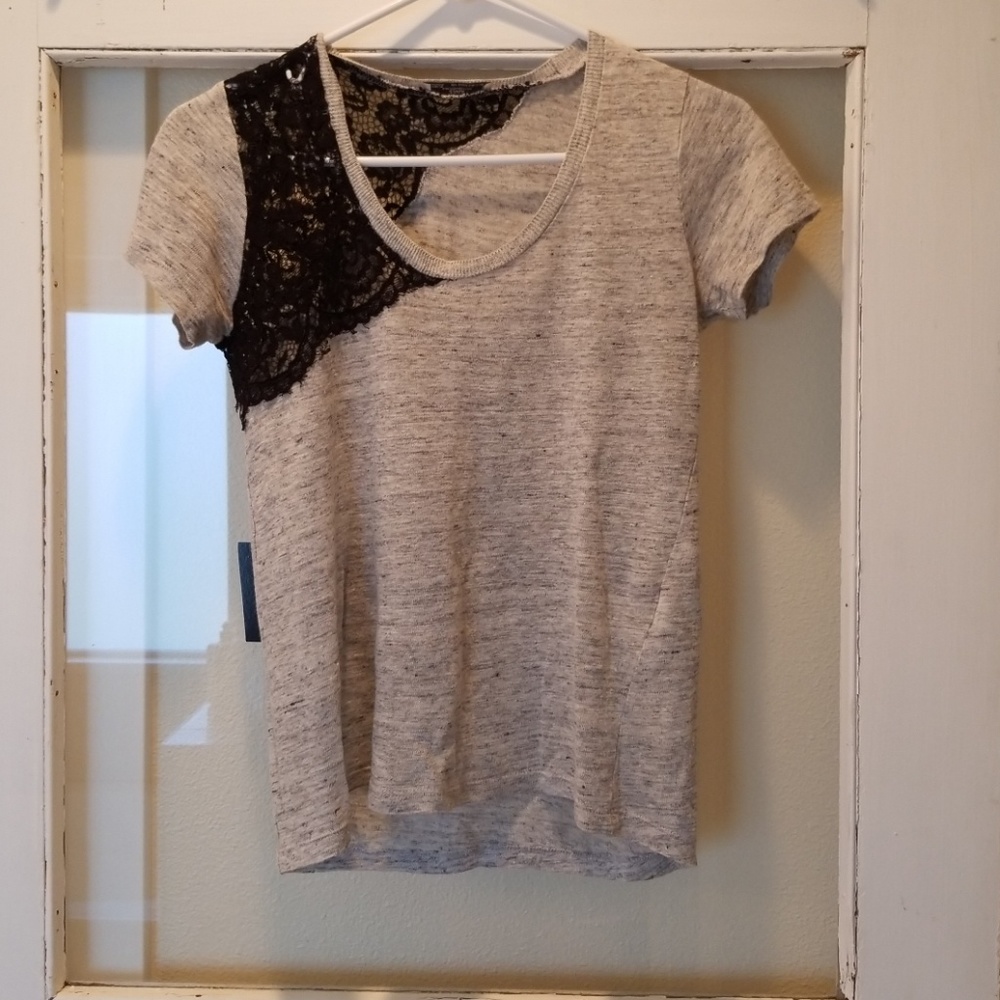 Short sleeved sweater knit top